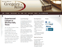 Tablet Screenshot of gregoryrosspc.com